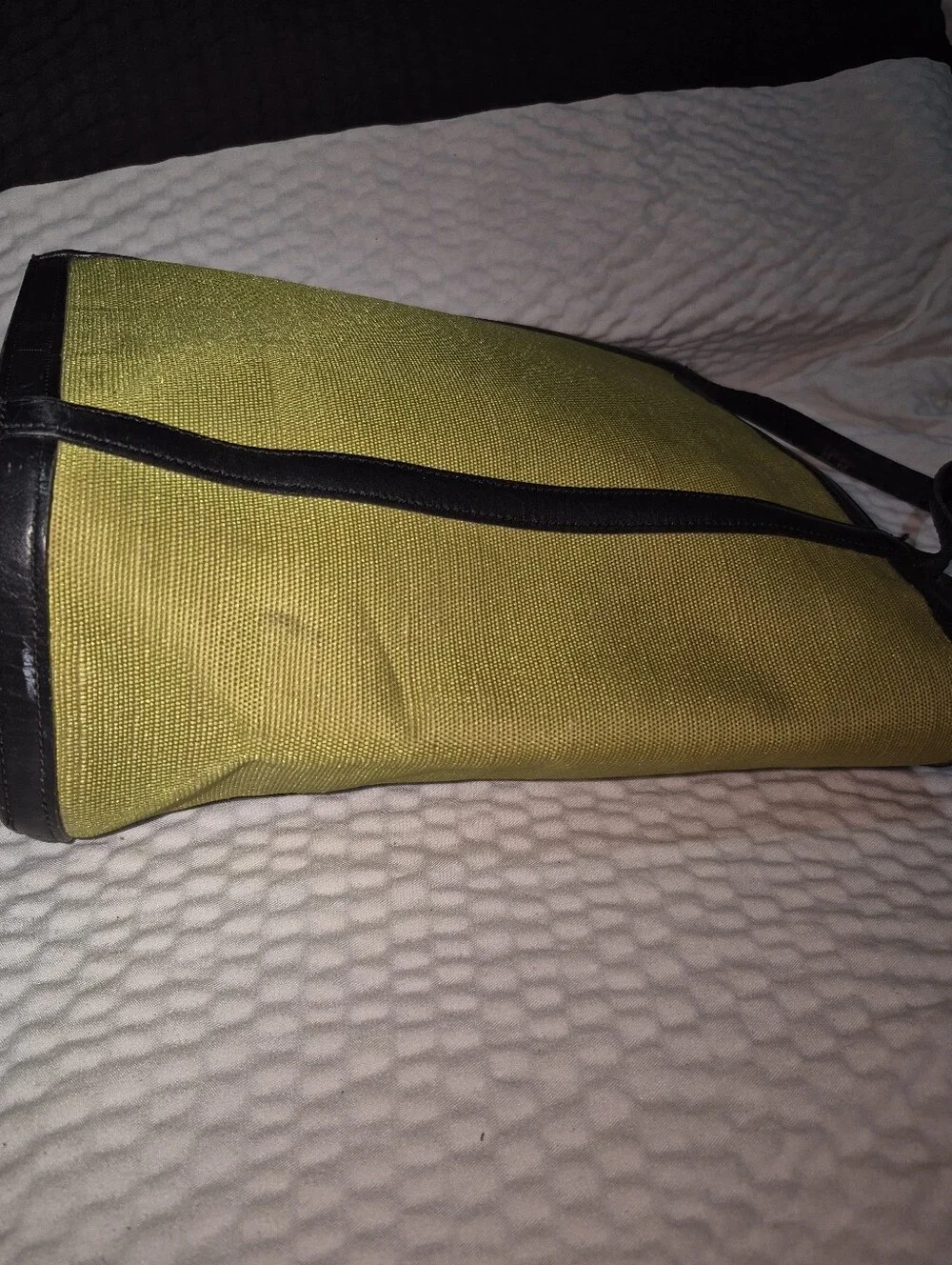 Maxx New York Yellow Canvas Tote with Black Trim - Picture 6 of 9